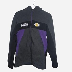 NBA Los‎ Angeles Lakers black & purple zip up hoodie Size 18-20 kids